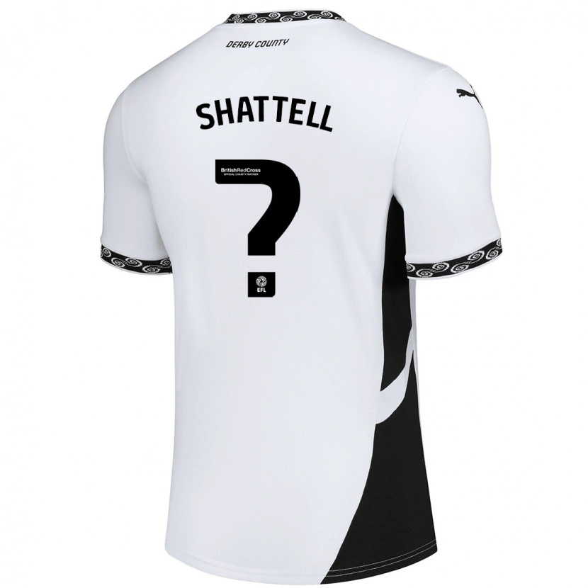 Danxen Män Josh Shattell #0 Vit Svart Hemmatröja Matchtröjor 2024/25 Tröjor T-Tröja