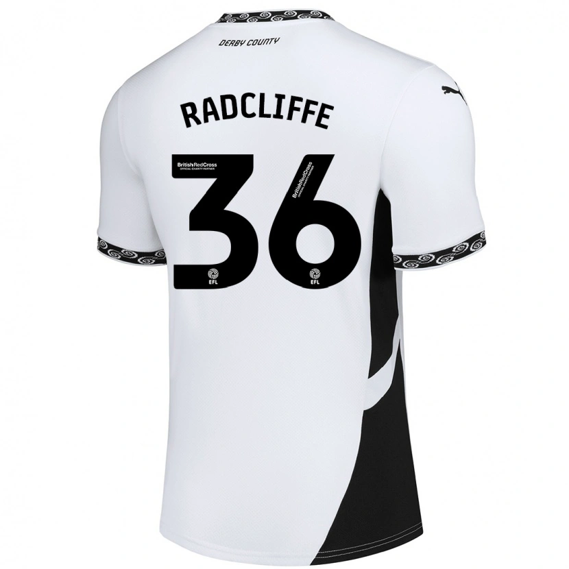 Danxen Män Ben Radcliffe #36 Vit Svart Hemmatröja Matchtröjor 2024/25 Tröjor T-Tröja