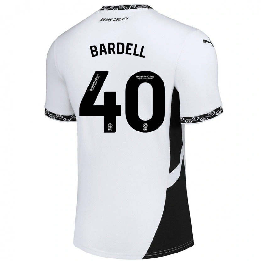 Danxen Män Max Bardell #40 Vit Svart Hemmatröja Matchtröjor 2024/25 Tröjor T-Tröja