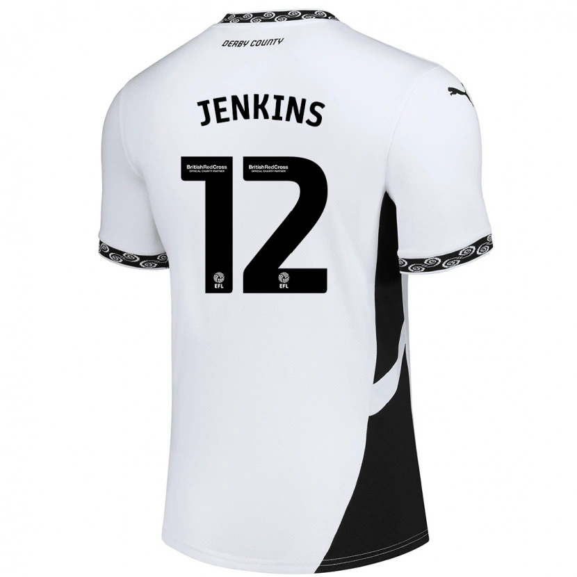 Danxen Män Camille Jenkins #12 Vit Svart Hemmatröja Matchtröjor 2024/25 Tröjor T-Tröja