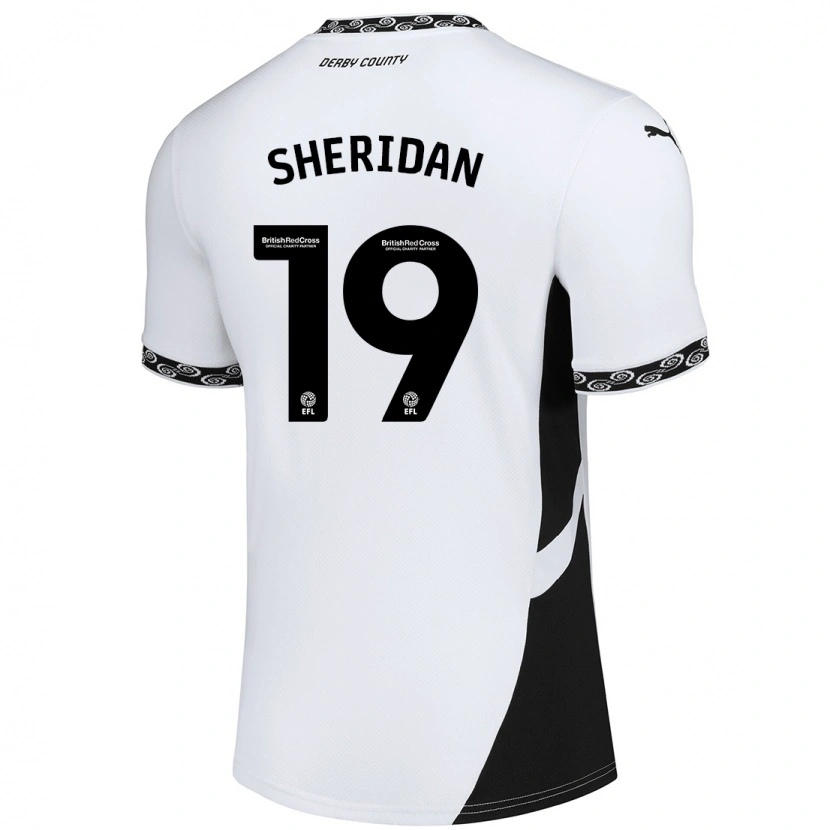 Danxen Män Isabel Sheridan #19 Vit Svart Hemmatröja Matchtröjor 2024/25 Tröjor T-Tröja