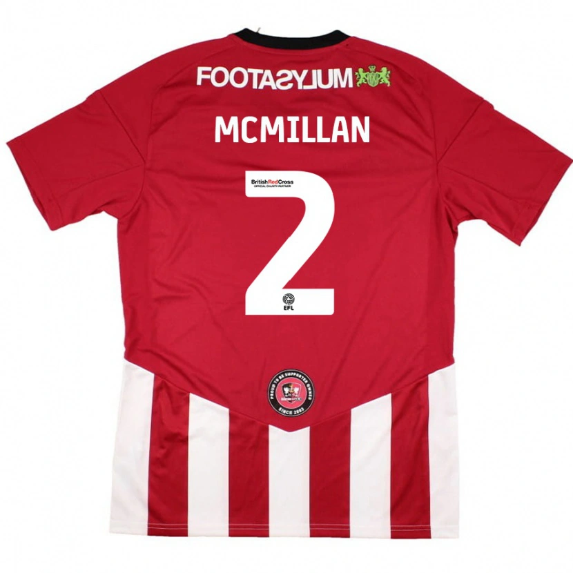 Danxen Män Jack Mcmillan #2 Röd Vit Hemmatröja Matchtröjor 2024/25 Tröjor T-Tröja