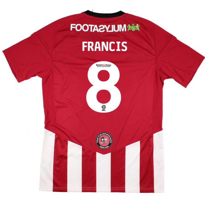 Danxen Män Ed Francis #8 Röd Vit Hemmatröja Matchtröjor 2024/25 Tröjor T-Tröja