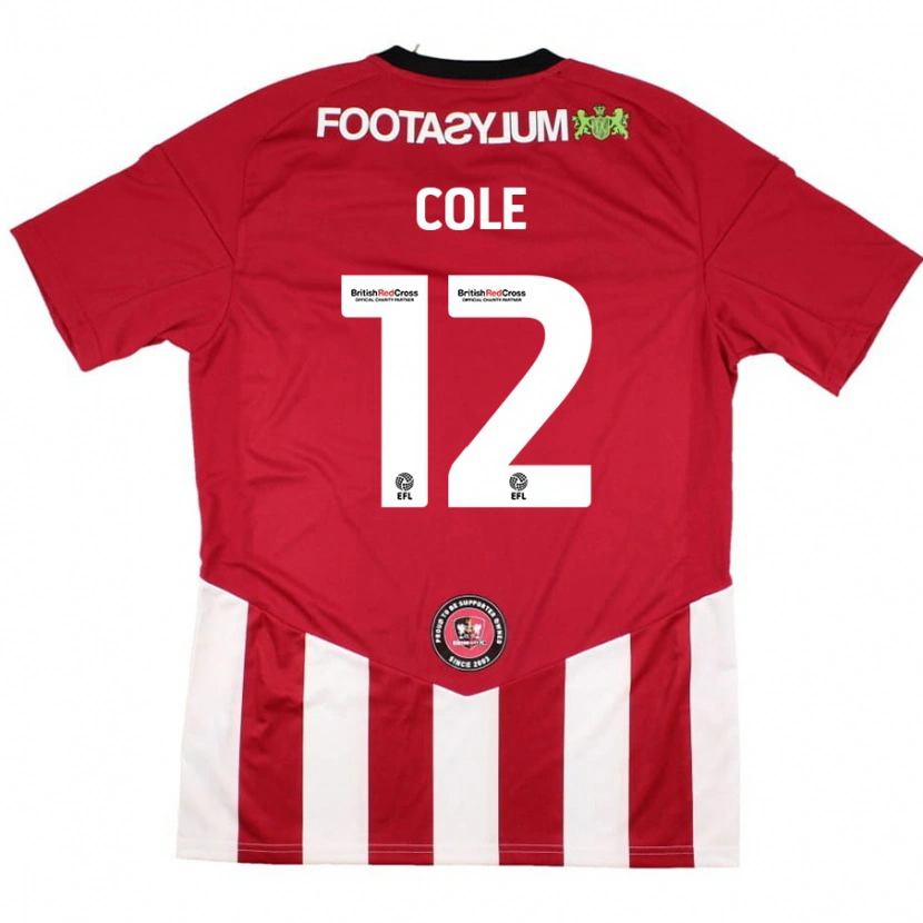 Danxen Män Reece Cole #12 Röd Vit Hemmatröja Matchtröjor 2024/25 Tröjor T-Tröja