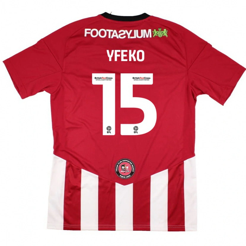 Danxen Män Johnly Yfeko #15 Röd Vit Hemmatröja Matchtröjor 2024/25 Tröjor T-Tröja
