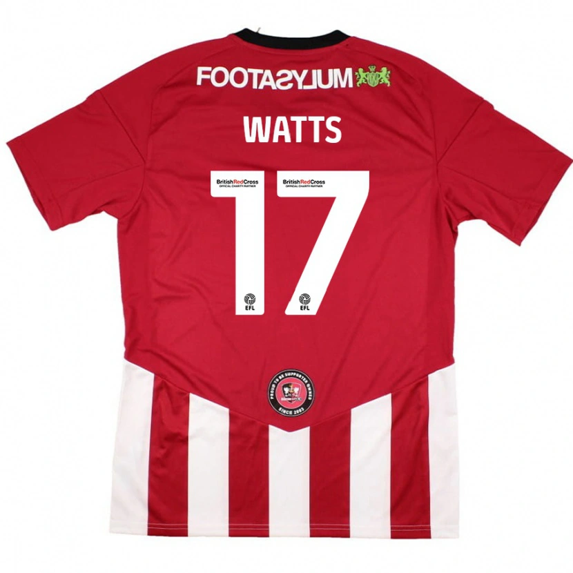 Danxen Män Caleb Watts #17 Röd Vit Hemmatröja Matchtröjor 2024/25 Tröjor T-Tröja