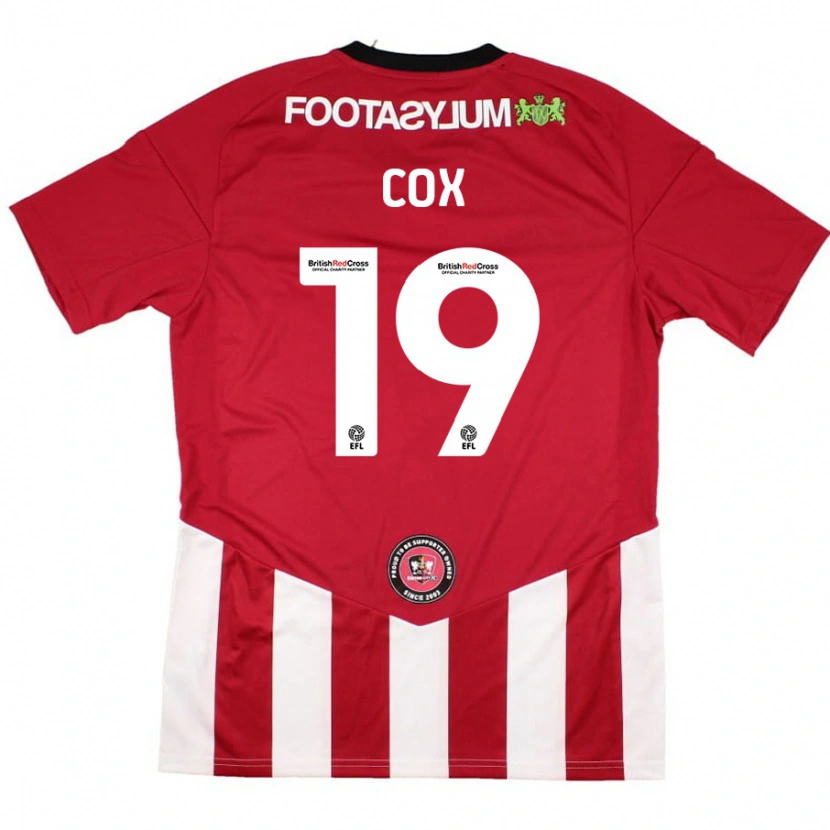 Danxen Män Sonny Cox #19 Röd Vit Hemmatröja Matchtröjor 2024/25 Tröjor T-Tröja