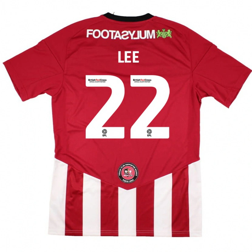 Danxen Män Harry Lee #22 Röd Vit Hemmatröja Matchtröjor 2024/25 Tröjor T-Tröja