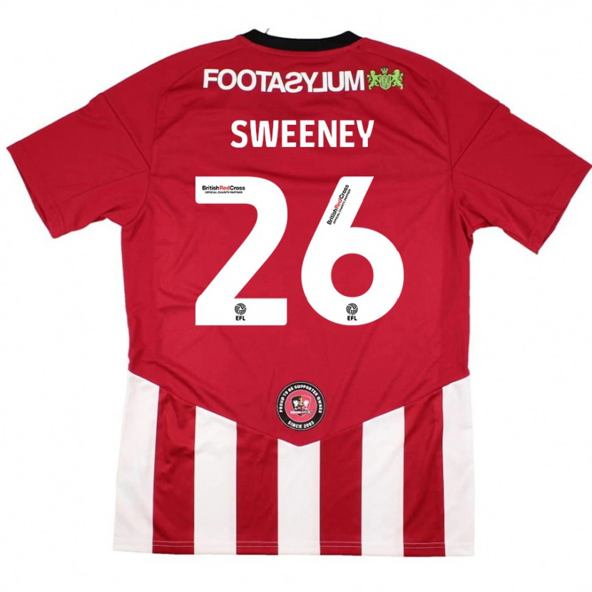 Danxen Män Pierce Sweeney #26 Röd Vit Hemmatröja Matchtröjor 2024/25 Tröjor T-Tröja