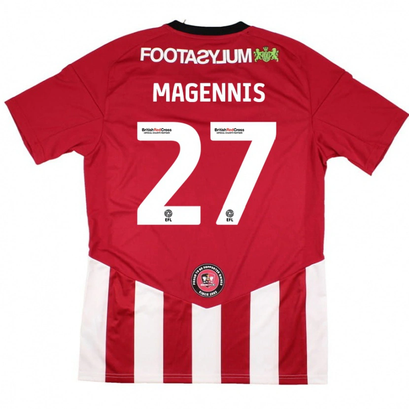 Danxen Män Josh Magennis #27 Röd Vit Hemmatröja Matchtröjor 2024/25 Tröjor T-Tröja