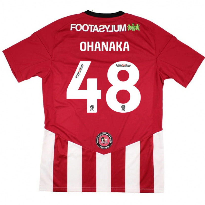 Danxen Män Santino Ohanaka #48 Röd Vit Hemmatröja Matchtröjor 2024/25 Tröjor T-Tröja