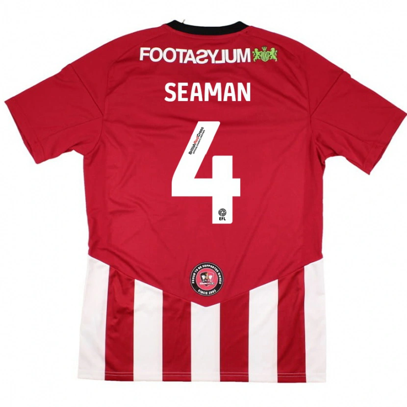 Danxen Män Jaydee Seaman #4 Röd Vit Hemmatröja Matchtröjor 2024/25 Tröjor T-Tröja