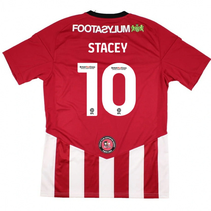 Danxen Män Sarah Stacey #10 Röd Vit Hemmatröja Matchtröjor 2024/25 Tröjor T-Tröja