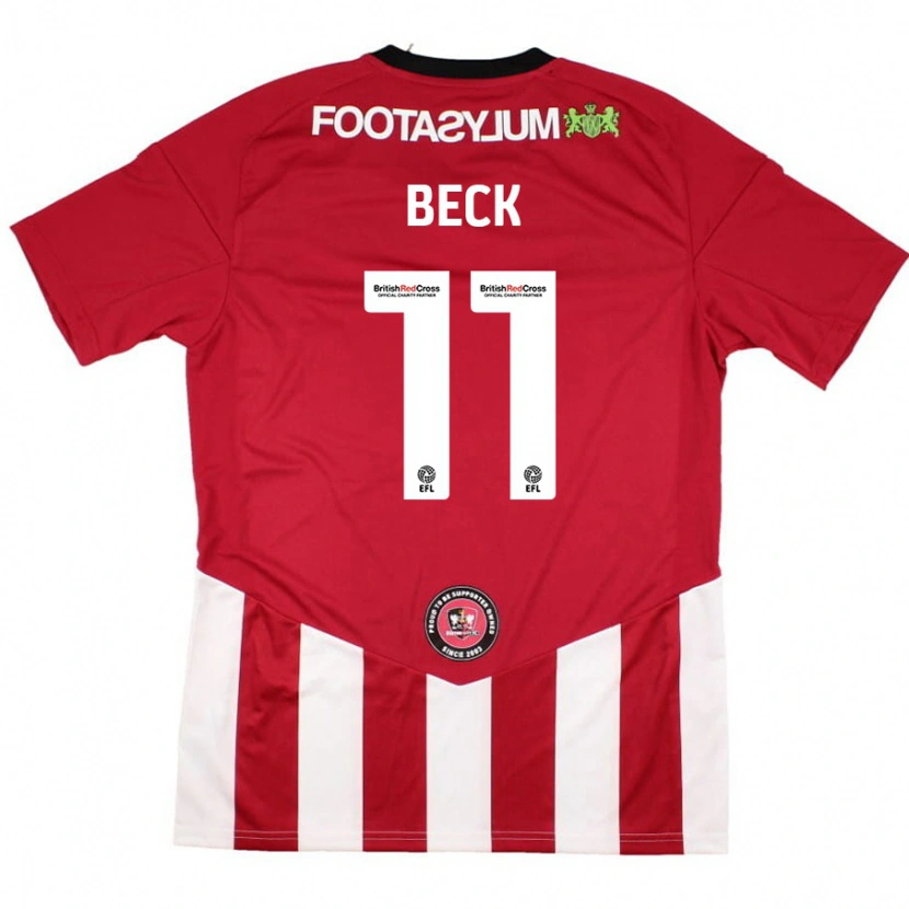 Danxen Män Steph Beck #11 Röd Vit Hemmatröja Matchtröjor 2024/25 Tröjor T-Tröja