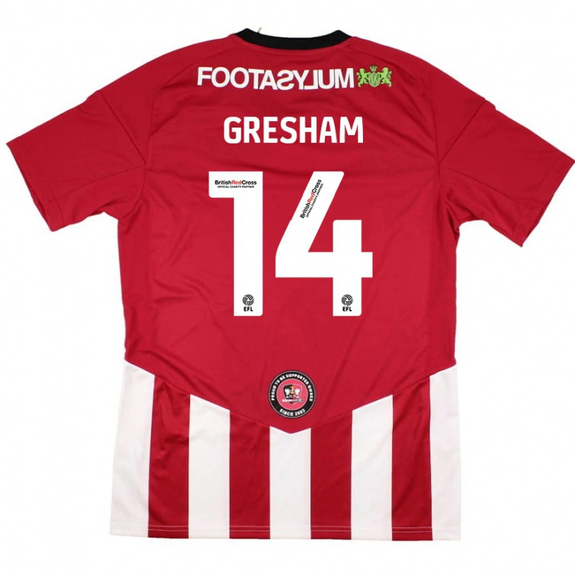 Danxen Män Georgie-Marie Barbour-Gresham #14 Röd Vit Hemmatröja Matchtröjor 2024/25 Tröjor T-Tröja