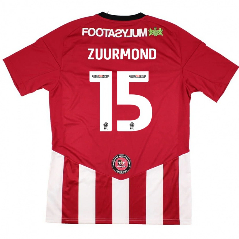 Danxen Män Ishbel Zuurmond #15 Röd Vit Hemmatröja Matchtröjor 2024/25 Tröjor T-Tröja