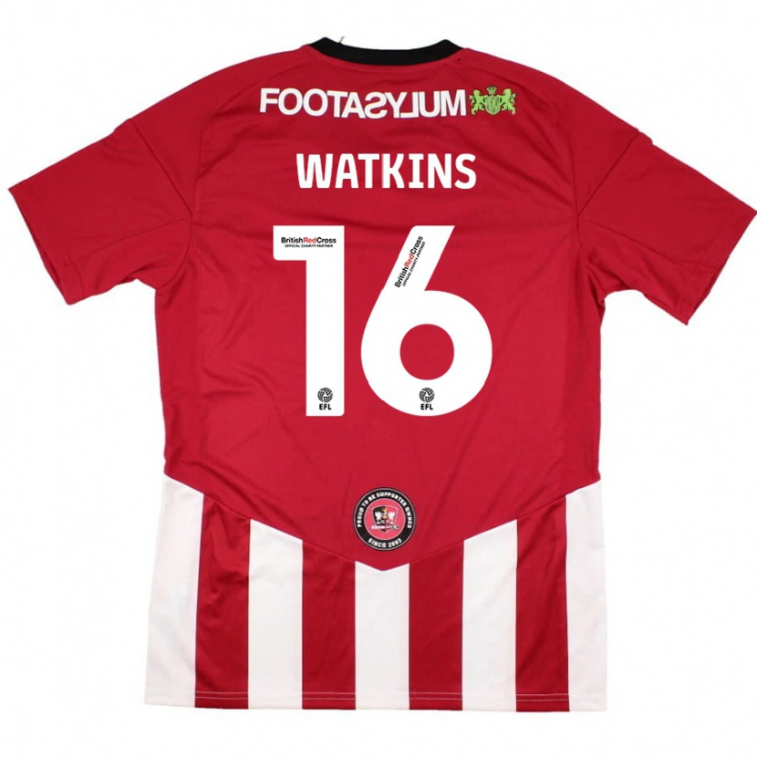 Danxen Män Zoe Watkins #16 Röd Vit Hemmatröja Matchtröjor 2024/25 Tröjor T-Tröja