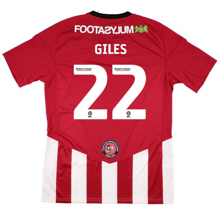 Danxen Män Olivia Giles #22 Röd Vit Hemmatröja Matchtröjor 2024/25 Tröjor T-Tröja