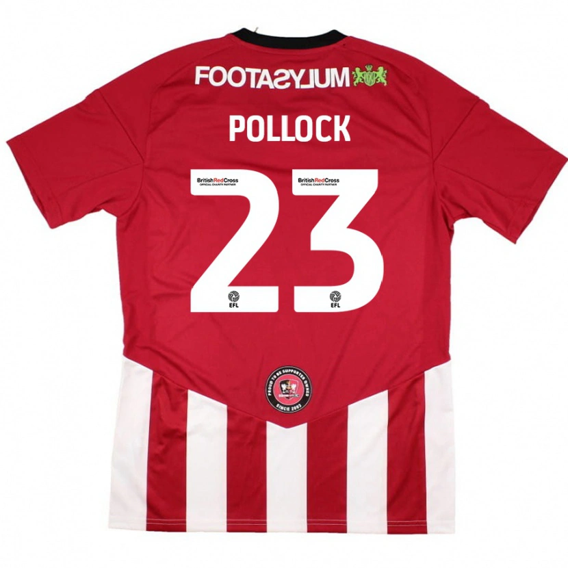 Danxen Män Amber Pollock #23 Röd Vit Hemmatröja Matchtröjor 2024/25 Tröjor T-Tröja