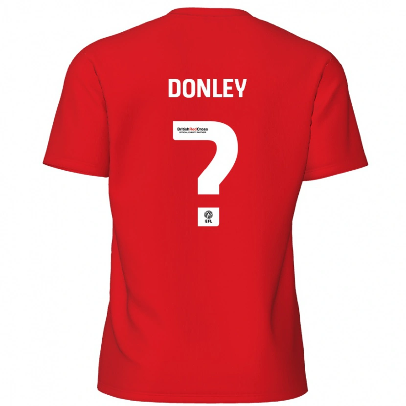 Danxen Män Jamie Donley #0 Röd Hemmatröja Matchtröjor 2024/25 Tröjor T-Tröja