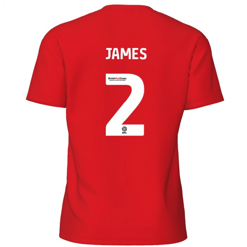 Danxen Män Tom James #2 Röd Hemmatröja Matchtröjor 2024/25 Tröjor T-Tröja