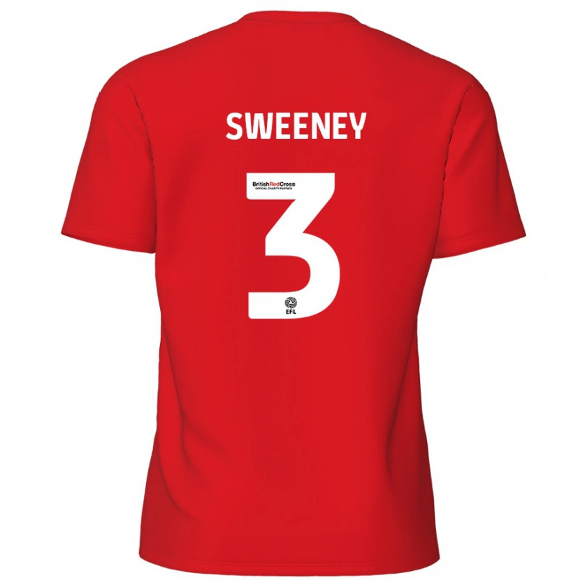 Danxen Män Jayden Sweeney #3 Röd Hemmatröja Matchtröjor 2024/25 Tröjor T-Tröja