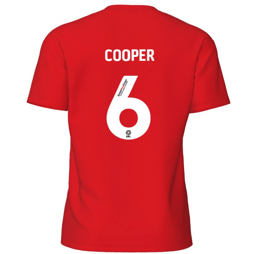 Danxen Män Brandon Cooper #6 Röd Hemmatröja Matchtröjor 2024/25 Tröjor T-Tröja