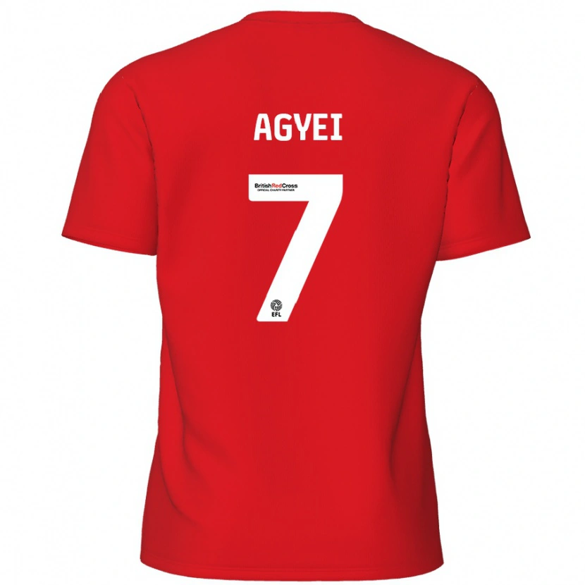 Danxen Män Dan Agyei #7 Röd Hemmatröja Matchtröjor 2024/25 Tröjor T-Tröja