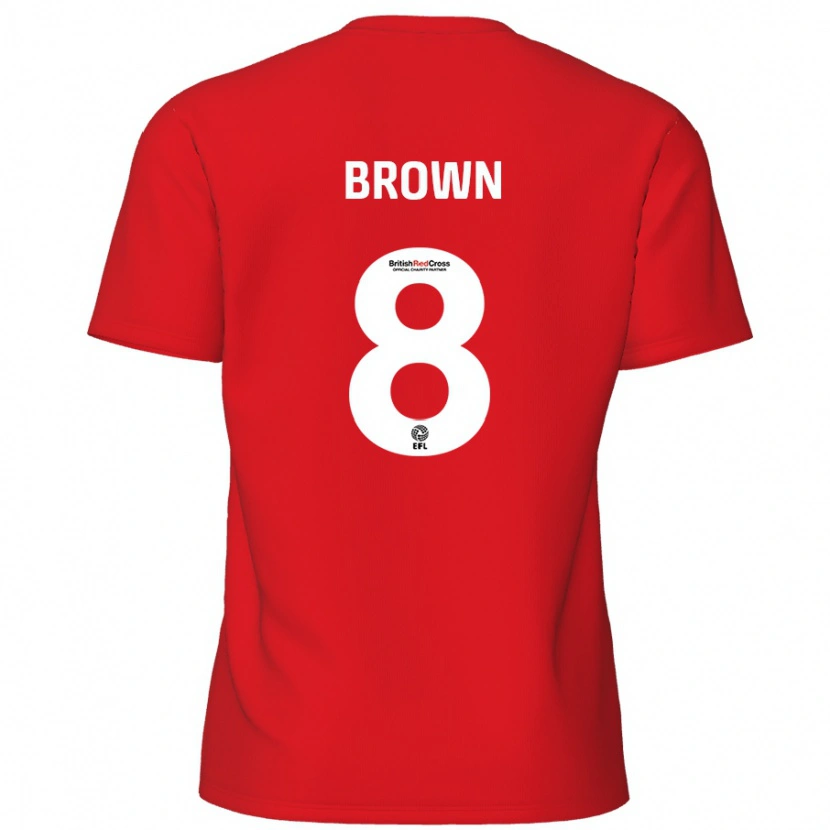 Danxen Män Jordan Brown #8 Röd Hemmatröja Matchtröjor 2024/25 Tröjor T-Tröja