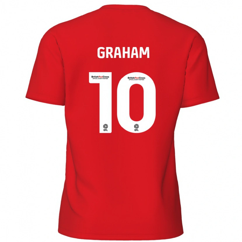 Danxen Män Jordan Graham #10 Röd Hemmatröja Matchtröjor 2024/25 Tröjor T-Tröja