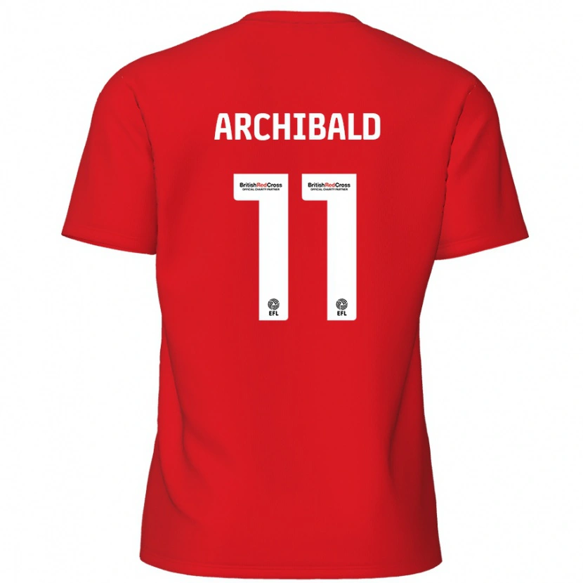 Danxen Män Theo Archibald #11 Röd Hemmatröja Matchtröjor 2024/25 Tröjor T-Tröja