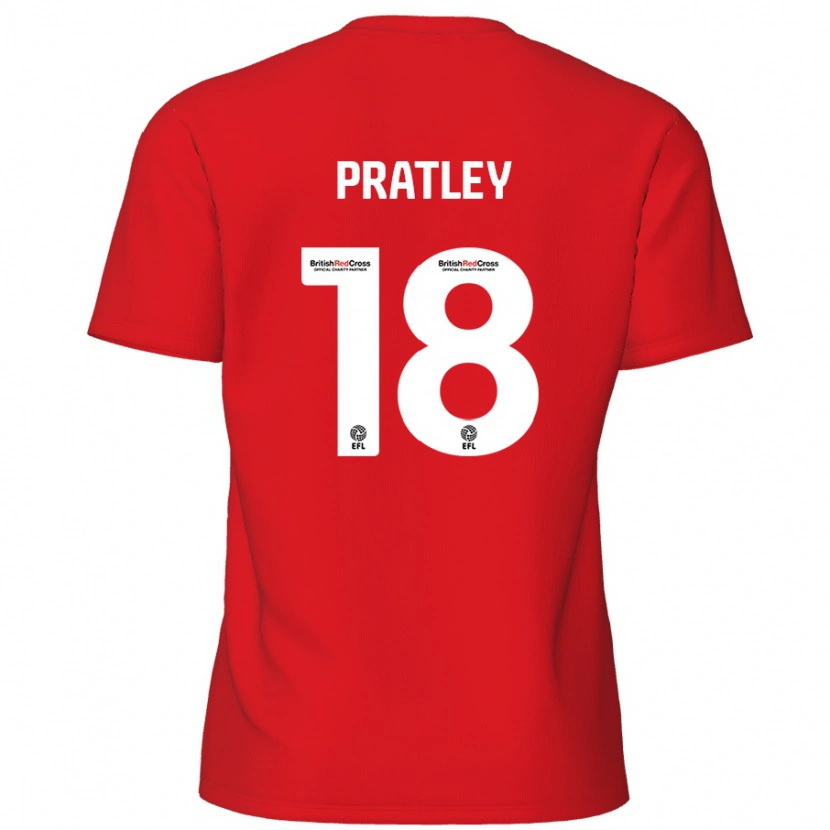 Danxen Män Darren Pratley #18 Röd Hemmatröja Matchtröjor 2024/25 Tröjor T-Tröja
