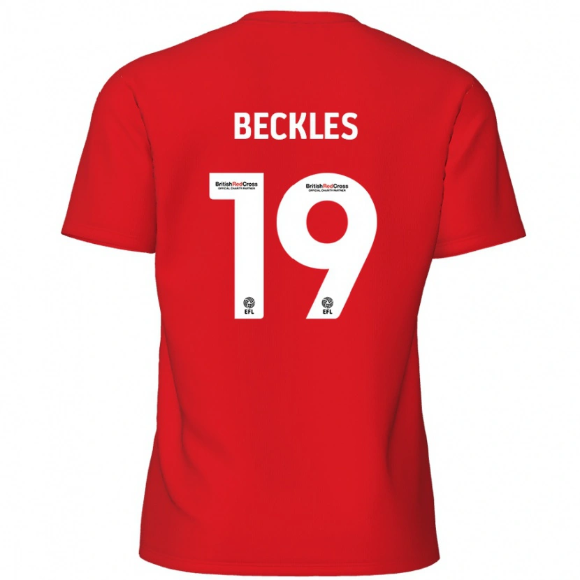 Danxen Män Omar Beckles #19 Röd Hemmatröja Matchtröjor 2024/25 Tröjor T-Tröja