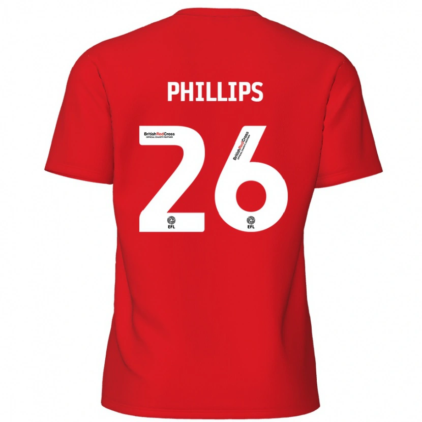 Danxen Män Noah Phillips #26 Röd Hemmatröja Matchtröjor 2024/25 Tröjor T-Tröja
