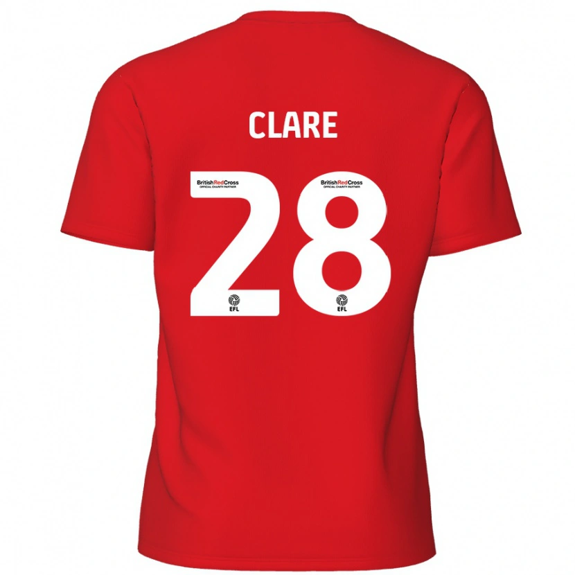 Danxen Män Sean Clare #28 Röd Hemmatröja Matchtröjor 2024/25 Tröjor T-Tröja