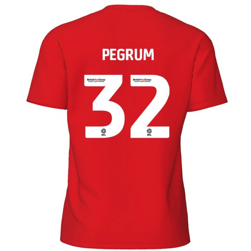 Danxen Män Charlie Pegrum #32 Röd Hemmatröja Matchtröjor 2024/25 Tröjor T-Tröja
