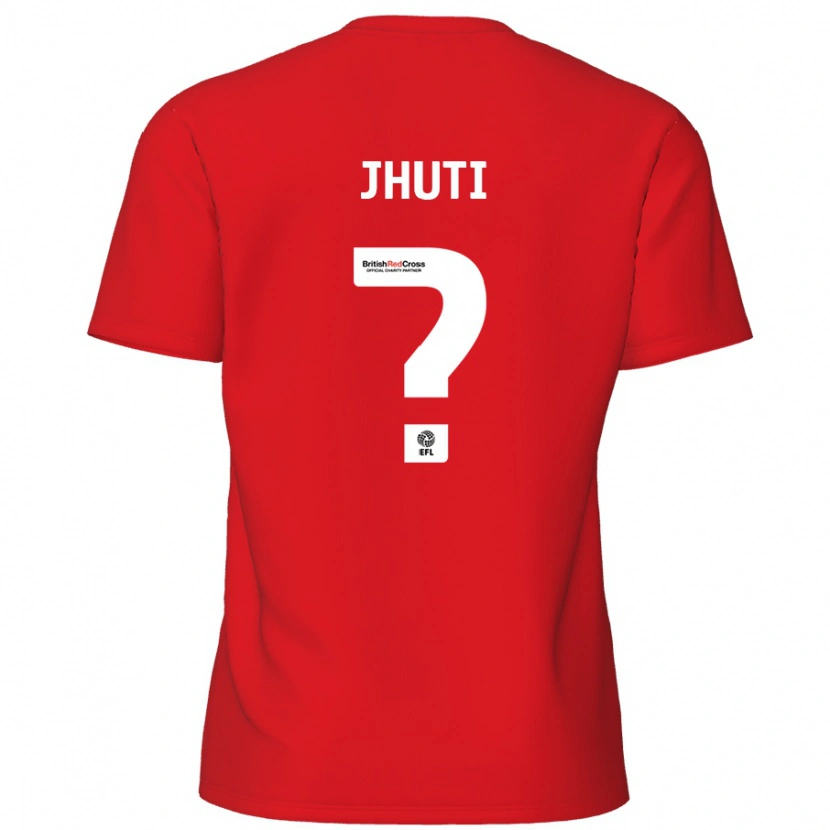 Danxen Män Reece Jhuti #0 Röd Hemmatröja Matchtröjor 2024/25 Tröjor T-Tröja