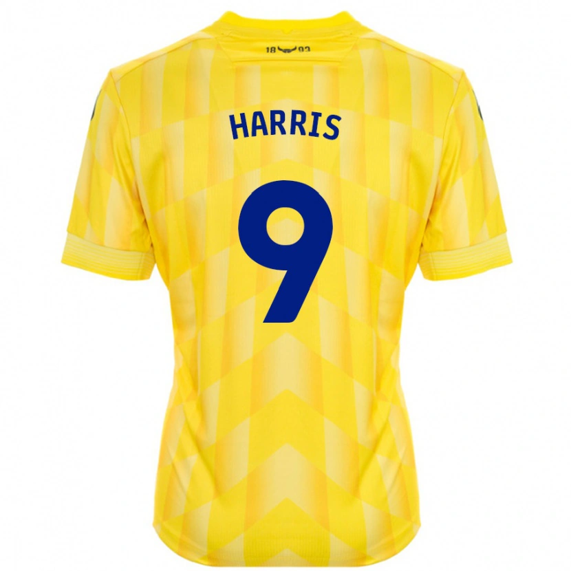 Danxen Män Mark Harris #9 Gul Hemmatröja Matchtröjor 2024/25 Tröjor T-Tröja