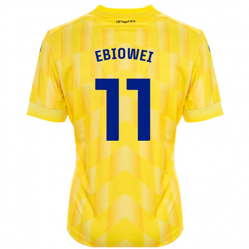 Danxen Män Malcolm Ebiowei #11 Gul Hemmatröja Matchtröjor 2024/25 Tröjor T-Tröja
