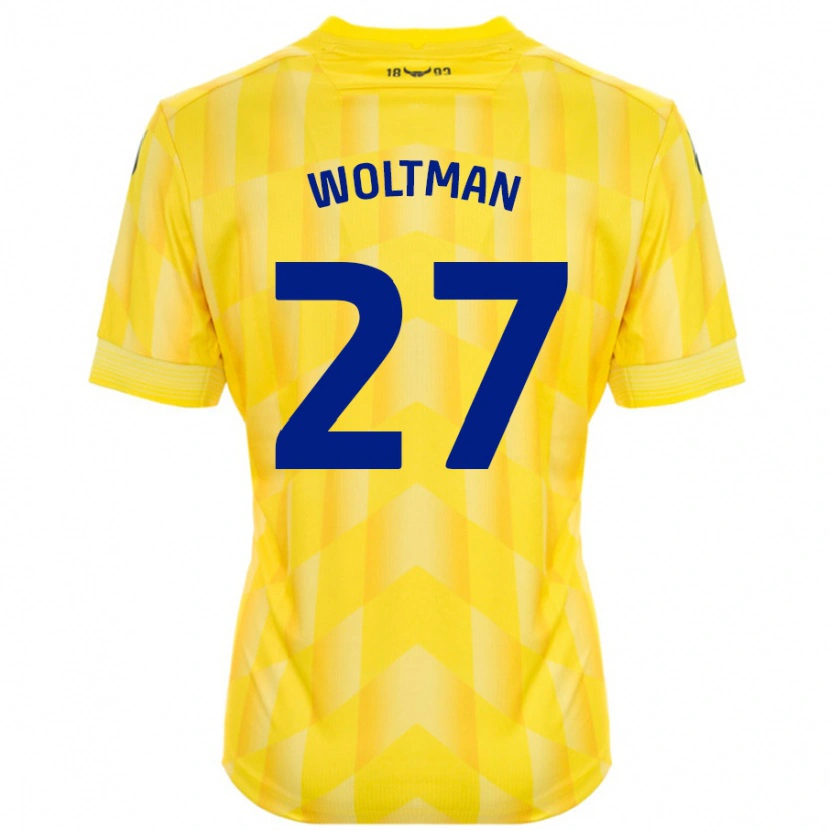 Danxen Män Max Woltman #27 Gul Hemmatröja Matchtröjor 2024/25 Tröjor T-Tröja