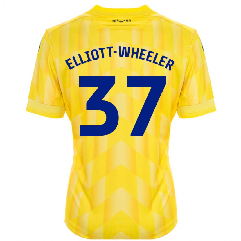 Danxen Män Aidan Elliott-Wheeler #37 Gul Hemmatröja Matchtröjor 2024/25 Tröjor T-Tröja