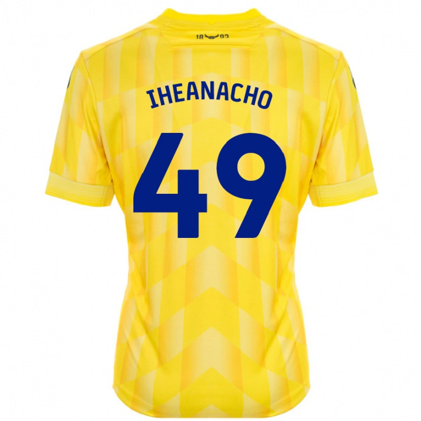 Danxen Män Josh Iheanacho #49 Gul Hemmatröja Matchtröjor 2024/25 Tröjor T-Tröja