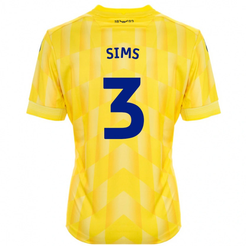 Danxen Män Gemma Sims #3 Gul Hemmatröja Matchtröjor 2024/25 Tröjor T-Tröja