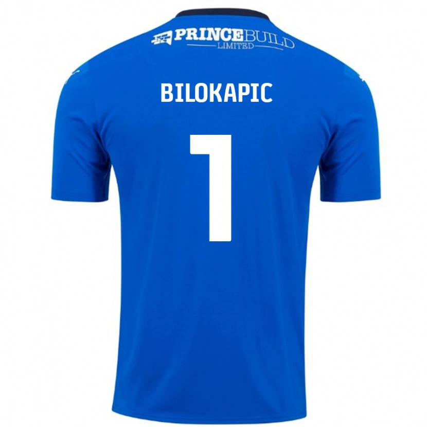 Danxen Män Nicholas Bilokapic #1 Blå Vit Hemmatröja Matchtröjor 2024/25 Tröjor T-Tröja