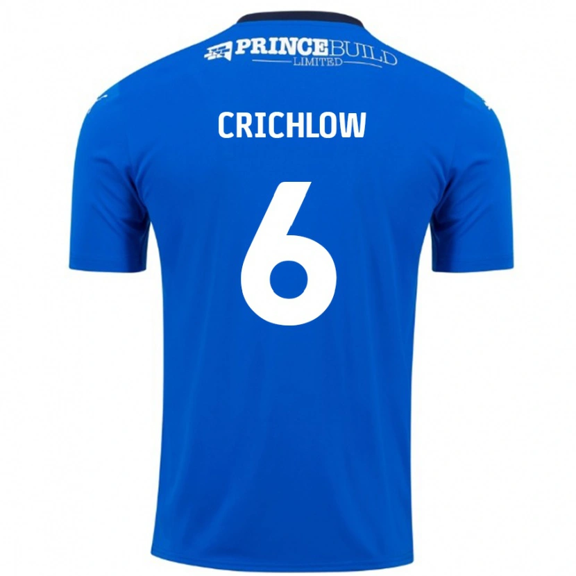 Danxen Män Romoney Crichlow #6 Blå Vit Hemmatröja Matchtröjor 2024/25 Tröjor T-Tröja