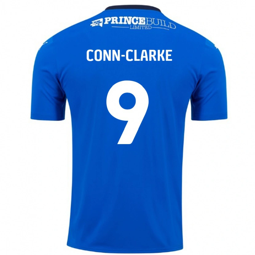 Danxen Män Chris Conn-Clarke #9 Blå Vit Hemmatröja Matchtröjor 2024/25 Tröjor T-Tröja