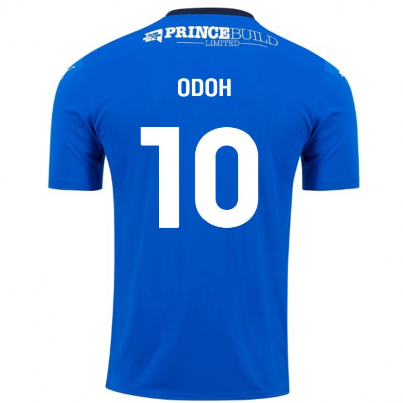 Danxen Män Abraham Odoh #10 Blå Vit Hemmatröja Matchtröjor 2024/25 Tröjor T-Tröja