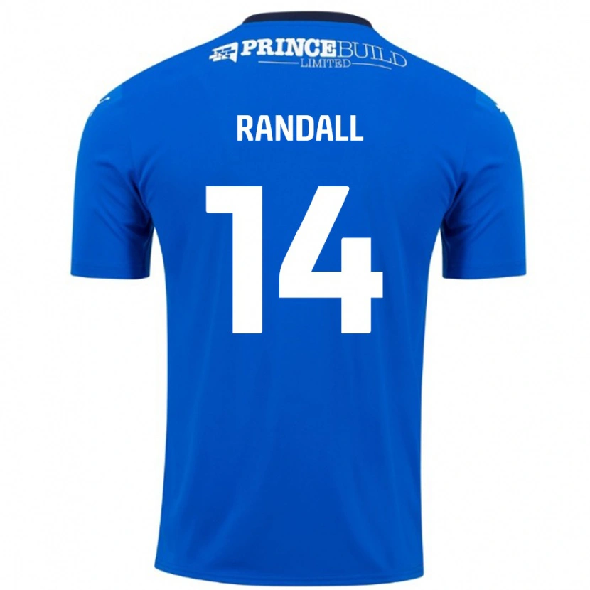 Danxen Män Joel Randall #14 Blå Vit Hemmatröja Matchtröjor 2024/25 Tröjor T-Tröja