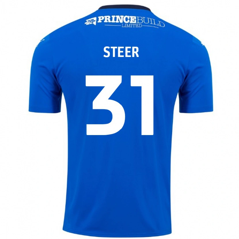 Danxen Män Jed Steer #31 Blå Vit Hemmatröja Matchtröjor 2024/25 Tröjor T-Tröja