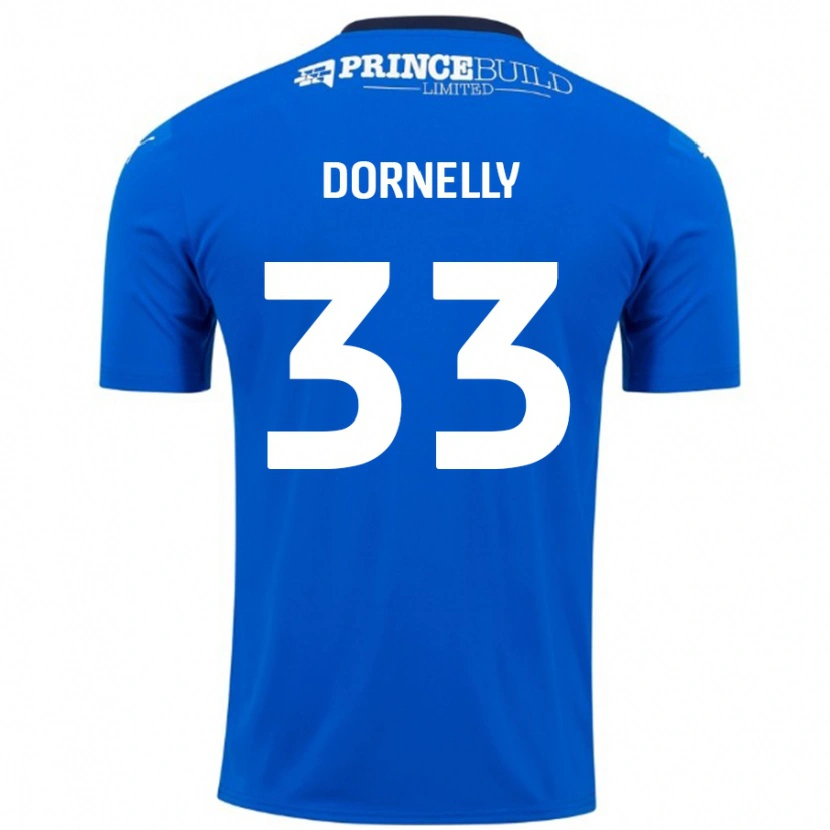 Danxen Män James Dornelly #33 Blå Vit Hemmatröja Matchtröjor 2024/25 Tröjor T-Tröja
